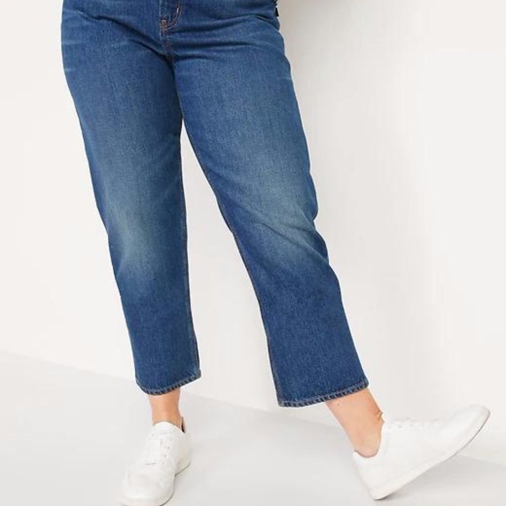 Old Navy High-Waisted Slouchy Straight Cropped Jeans for Women New - Picture 3 of 7